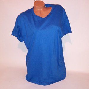 Tough T's by Wearguard T Shirt Womens Large Solid Blue 100%‎ Cotton